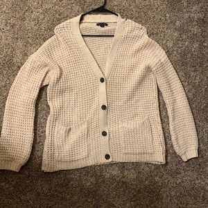 American eagle button up knit cream cardigan